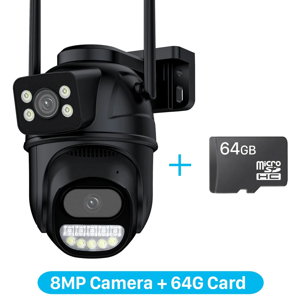 💎 6K Dual Lens PTZ Cam 12MP CCTV with 8X Zoom & Dual View 💫 Mary's For You