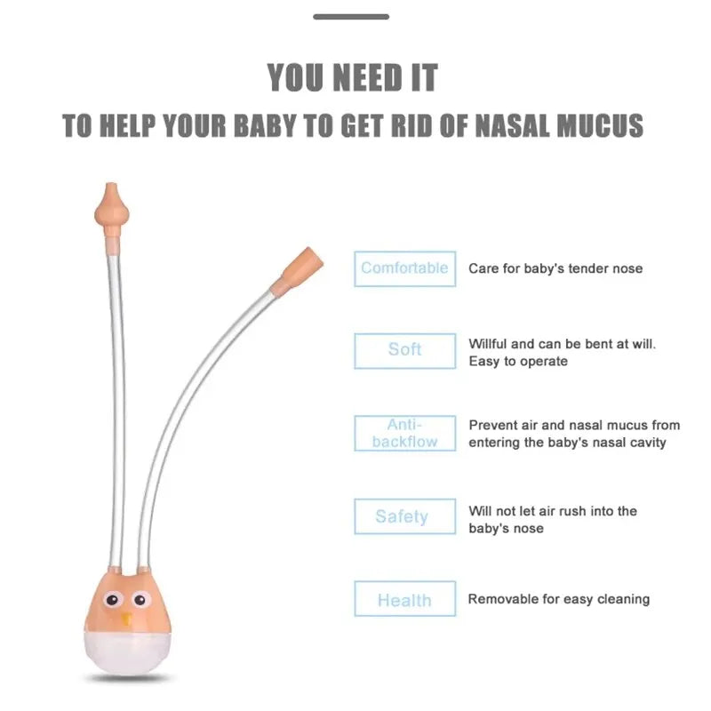 ✨ Baby Nasal Aspirator – Gentle Anti-Reflux Silicone Suction Cleaner Mary's For You