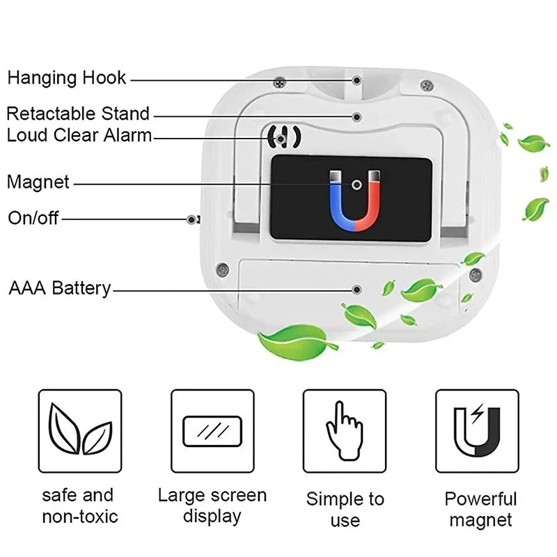 ✨ StoneGo Digital Kitchen Timer – Large LCD with Loud Alarm & Magnetic Back Mary's For You