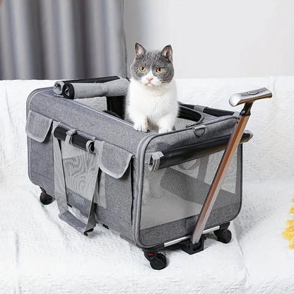 Extra Large Portable Pet Trolley Case, Detachable Dog Trolley Case, Large Foldable Pet Bag Cat Travel Carrier Bag Mary's For You