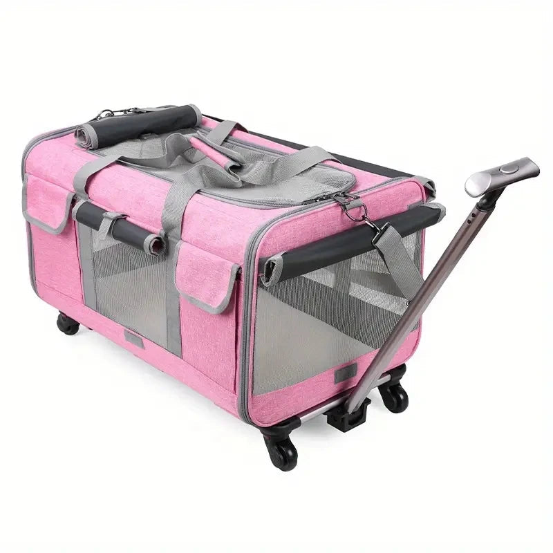 Extra Large Portable Pet Trolley Case, Detachable Dog Trolley Case, Large Foldable Pet Bag Cat Travel Carrier Bag Mary's For You