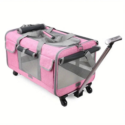 Extra Large Portable Pet Trolley Case, Detachable Dog Trolley Case, Large Foldable Pet Bag Cat Travel Carrier Bag Mary's For You