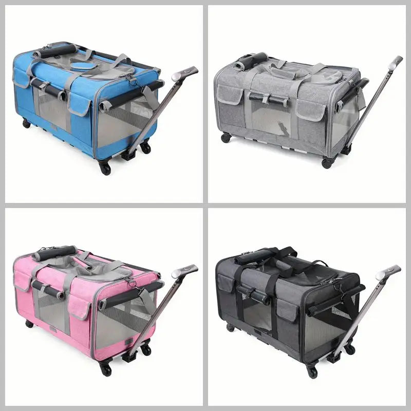 Extra Large Portable Pet Trolley Case, Detachable Dog Trolley Case, Large Foldable Pet Bag Cat Travel Carrier Bag Mary's For You