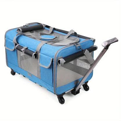 Extra Large Portable Pet Trolley Case, Detachable Dog Trolley Case, Large Foldable Pet Bag Cat Travel Carrier Bag Mary's For You