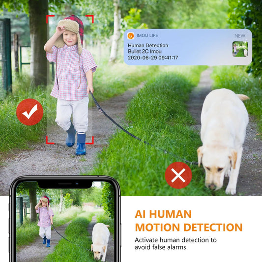🎯IMOU Bullet 2C Outdoor IP Camera – 4MP Wi-Fi Surveillance with AI Human Detection Mary's For You