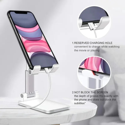 Adjustable Mobile Phone Stand – Universal Desk Holder for iPhone, Android & Tablets Mary's For You