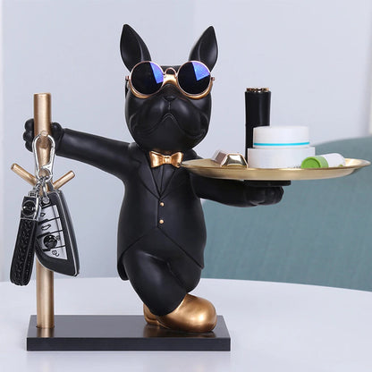 🐾 Bulldog Butler Statue Nordic Tray & Coin Bank Charm 💫 Mary's For You