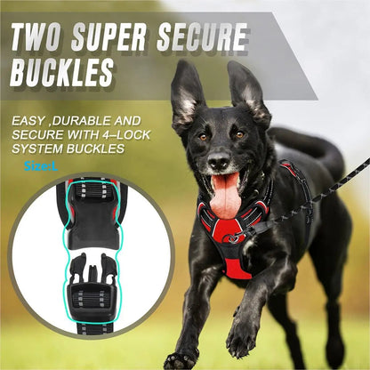No Pull Dog Harness Front Clip Heavy Duty Reflective Easy Control Handle for Large Dog Walking Mary's For You