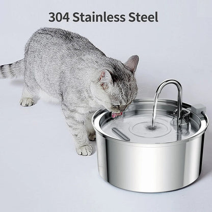 ✨ AquaPaw Stainless Steel Pet Fountain – Automatic USB Water Feeder for Cats & Dogs Mary's For You