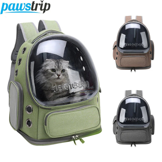 ✨ ClearPaw Transparent Pet Backpack – Breathable Travel Carrier for Cats & Small Dogs Mary's For You