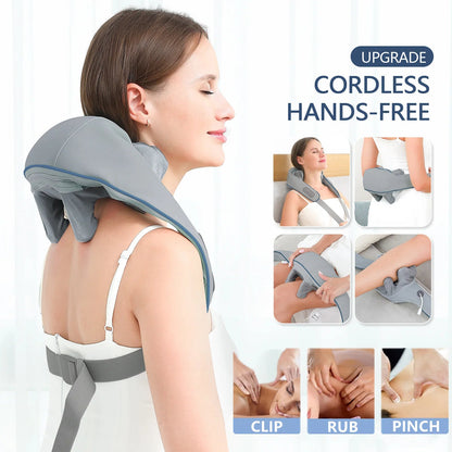 ✨ Foreverlily Massage Shawl 💆‍♀️ Wireless Neck & Shoulder Relief Kneader Mary's For You