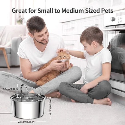 ✨ AquaPaw Stainless Steel Pet Fountain – Automatic USB Water Feeder for Cats & Dogs Mary's For You