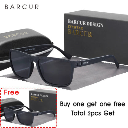 BARCUR Design TR90 Sunglasses Men Polarized Light Weight Sports Sun Glasses Women Eyewear Accessory Oculos UVAB Protection Mary's For You