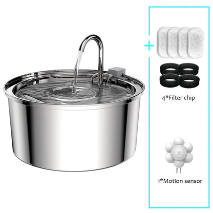 ✨ AquaPaw Stainless Steel Pet Fountain – Automatic USB Water Feeder for Cats & Dogs Mary's For You