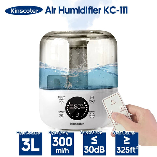 ✨ KINSCOTER 3L Humidifier 🌿 Large-Capacity Mist & Aroma Diffuser with Remote Mary's For You