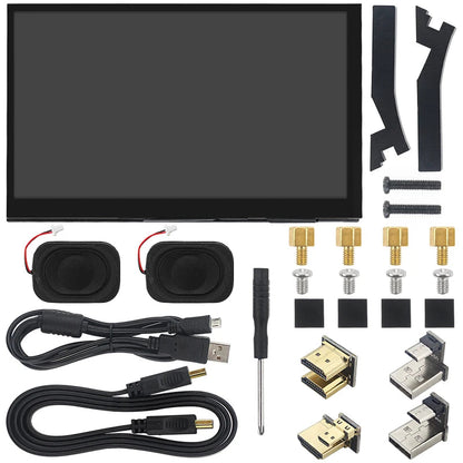 7 Inch Portable Display IPS LCD Capacitive Touch Screen 1024x600 Monitor Optional Speakers for Raspberry Pi 5 4B 3B+ Laptop PC Mary's For You