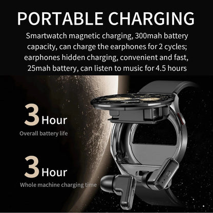 2 In 1 TWS Headset Smart Watch 1.39" Men Women Sport Fitness Heart Rate Health Watches Earphone Noise Reduction Music Smartwatch Mary's For You
