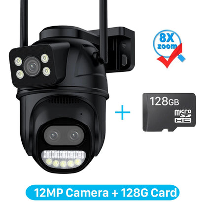 💎 6K Dual Lens PTZ Cam 12MP CCTV with 8X Zoom & Dual View 💫 Mary's For You