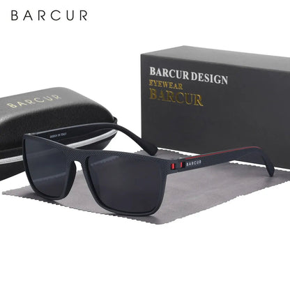 BARCUR Design TR90 Sunglasses Men Polarized Light Weight Sports Sun Glasses Women Eyewear Accessory Oculos UVAB Protection Mary's For You