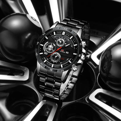 Top Men Watch Sports Style 46mm Large Leather Racing Style Casual Fashion Original Black Rose Gold Calendar Quartz Watch Relogio Mary's For You
