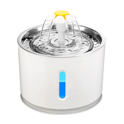Cat water fountain Full-automatic circulating water Popular flower drinking device LED red and blue induction lamp Mary's For You