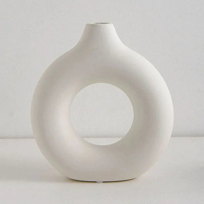 💫🌸 Donut Bloom Vase - Modern Circle Charm for Home Decor Mary's For You