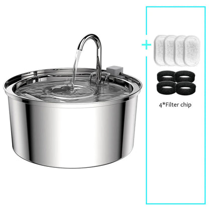✨ AquaPaw Stainless Steel Pet Fountain – Automatic USB Water Feeder for Cats & Dogs Mary's For You