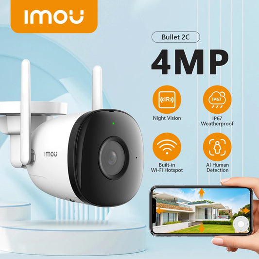 🎯IMOU Bullet 2C Outdoor IP Camera – 4MP Wi-Fi Surveillance with AI Human Detection Mary's For You