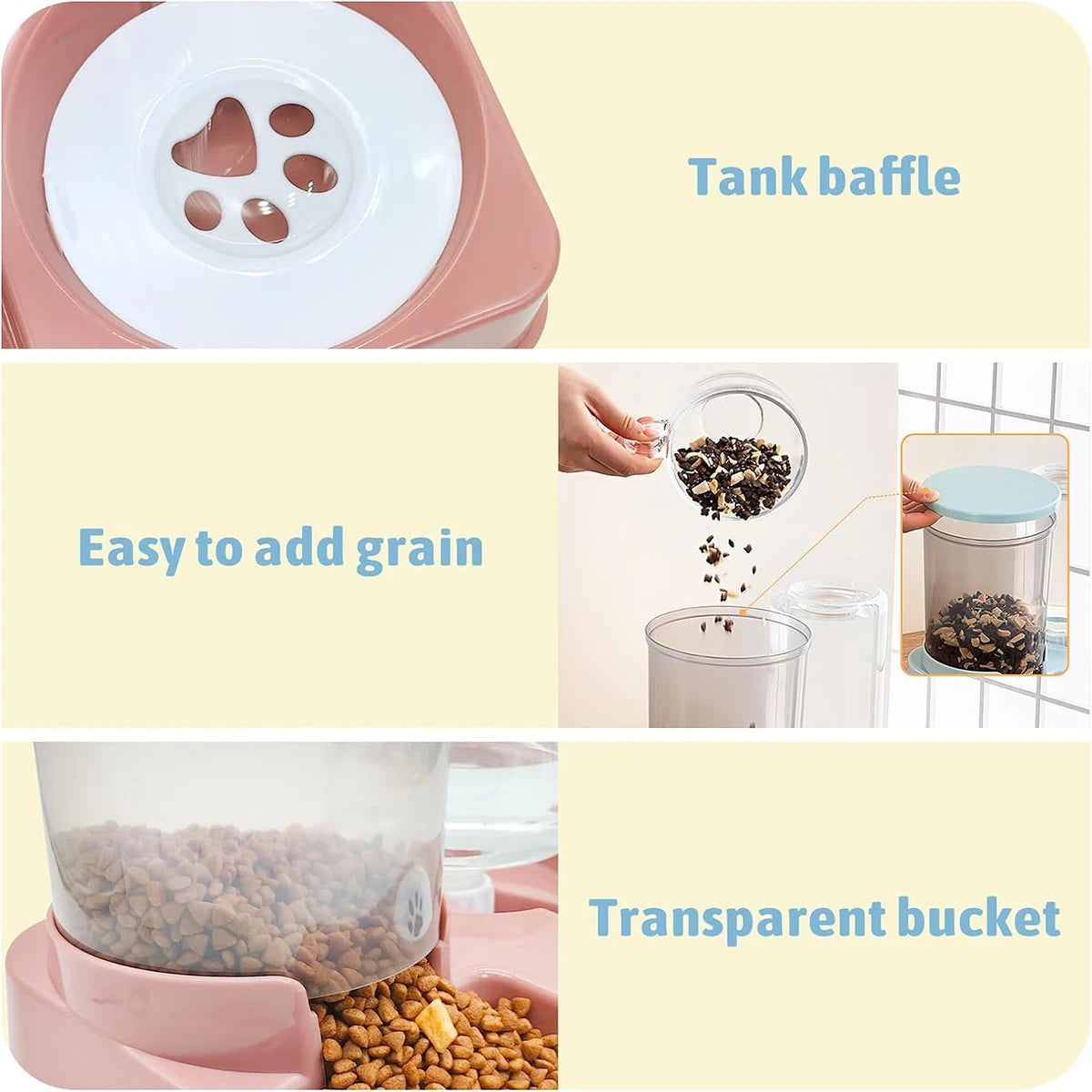 ✨ AutoFeast 2-in-1 Pet Feeder – Gravity Food & Water Dispenser for Cats & Dogs Mary's For You
