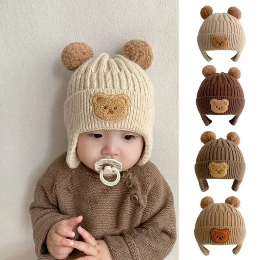 ✨ Cuddly Bear Beanie – Baby Winter Hat with Ear Protection Mary's For You