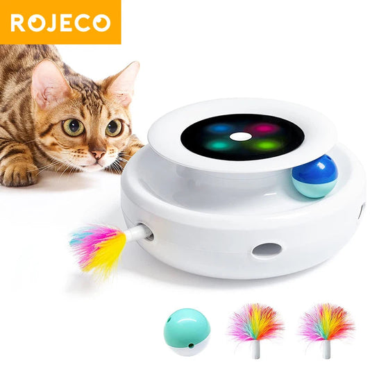 ✨ 2-in-1 Smart Pet Toy – Automatic Feather Ball for Cats & Dogs Mary's For You