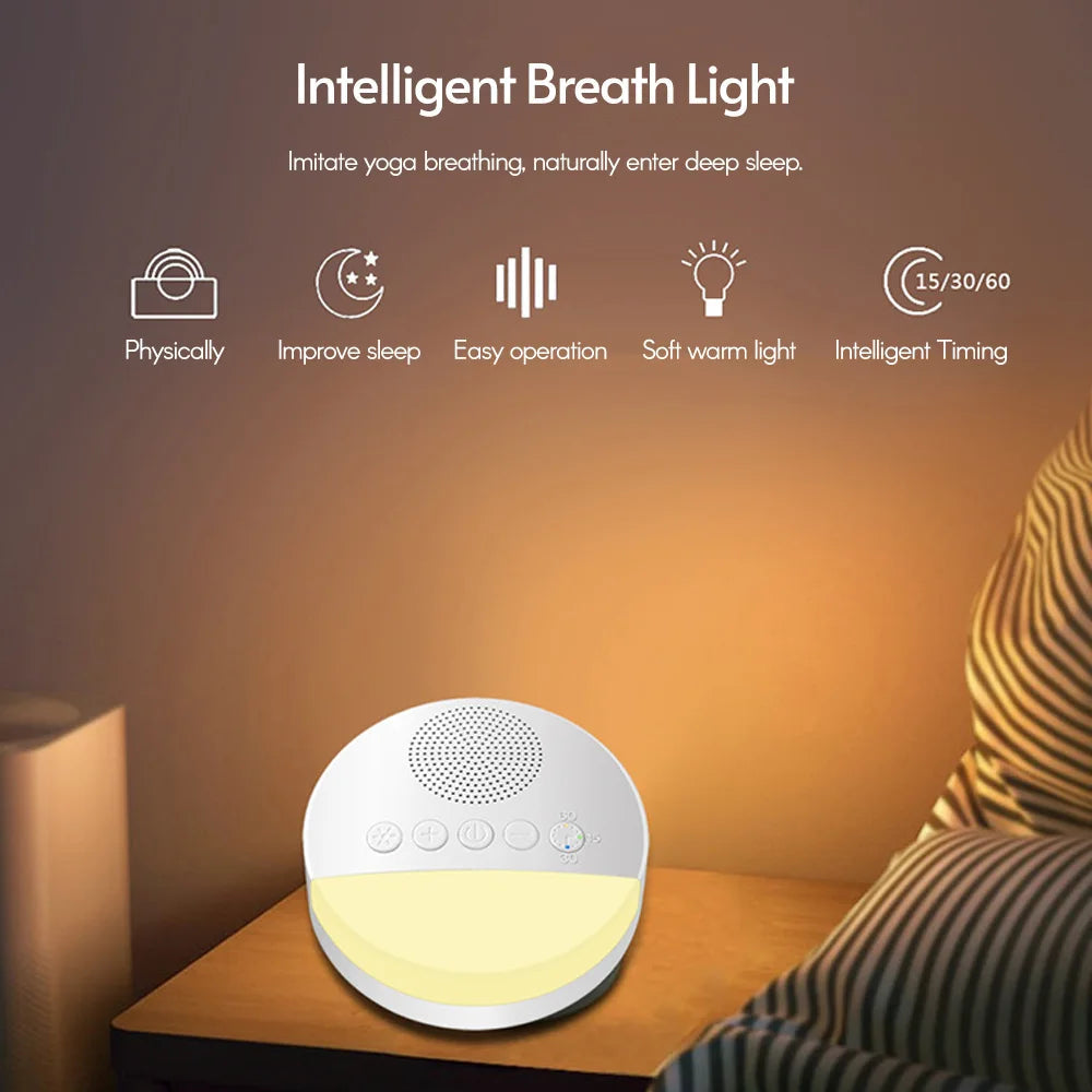 ✨ Baby White Noise Machine – USB Rechargeable Sleep Soother with Night Light & Timer Mary's For You