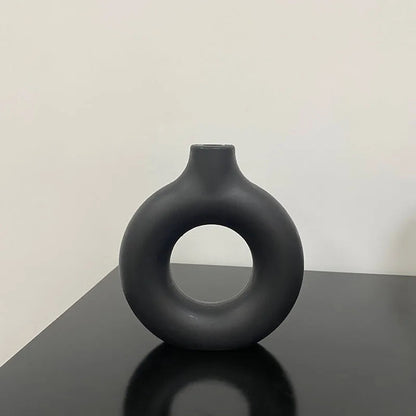 💫🌸 Donut Bloom Vase - Modern Circle Charm for Home Decor Mary's For You