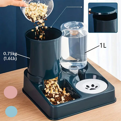 ✨ AutoFeast 2-in-1 Pet Feeder – Gravity Food & Water Dispenser for Cats & Dogs Mary's For You