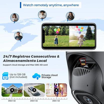 💎 6K Dual Lens PTZ Cam 12MP CCTV with 8X Zoom & Dual View 💫 Mary's For You