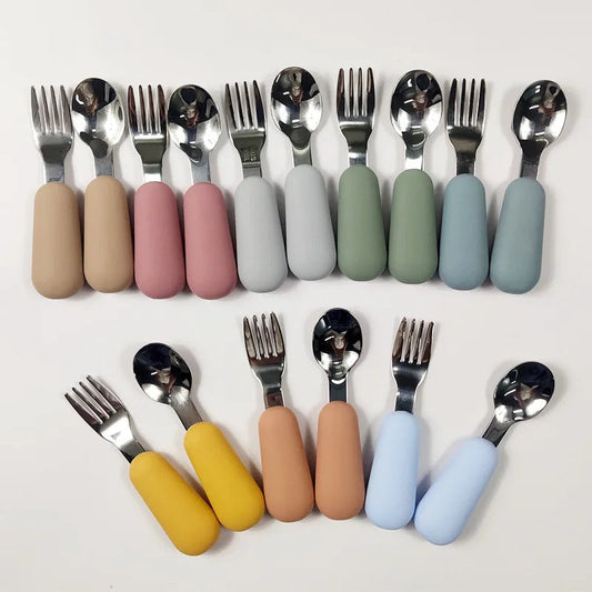 ✨ Cuteness Cutlery Set – Stainless Steel Utensils for Toddler Meals Mary's For You