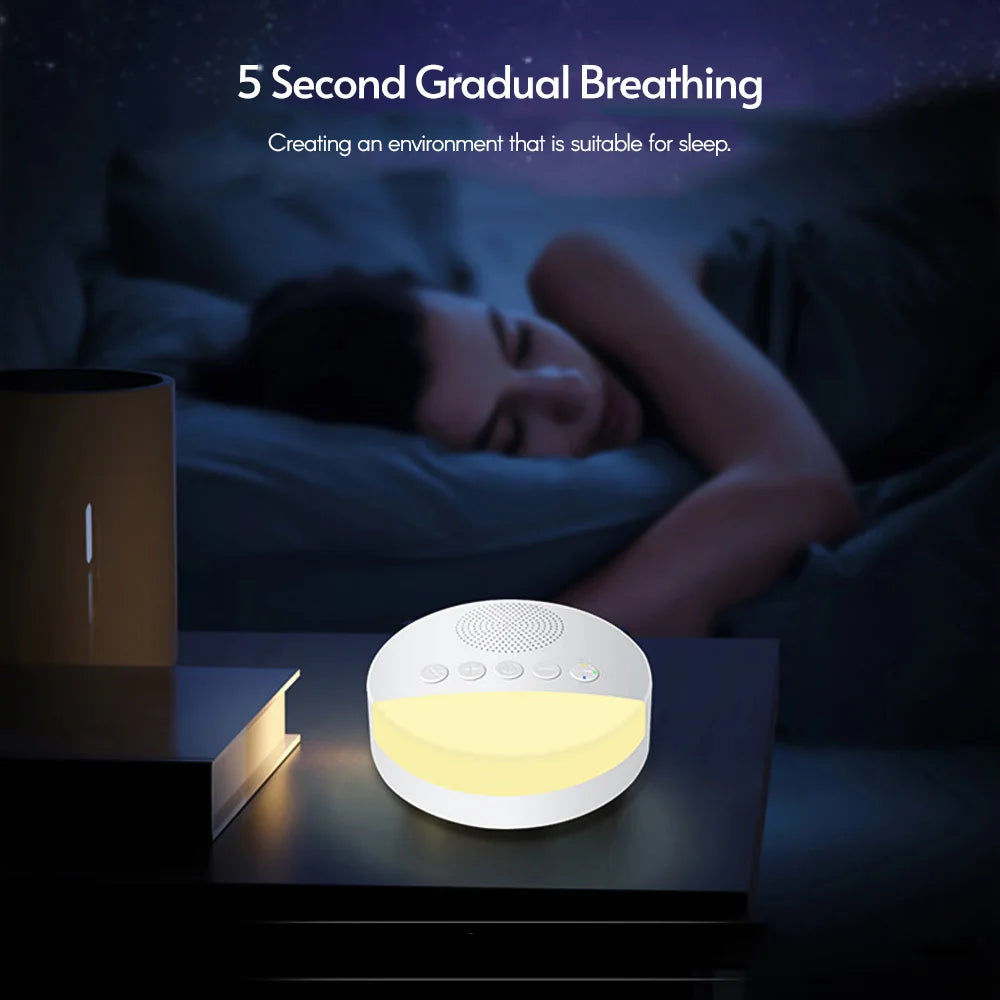 ✨ Baby White Noise Machine – USB Rechargeable Sleep Soother with Night Light & Timer Mary's For You