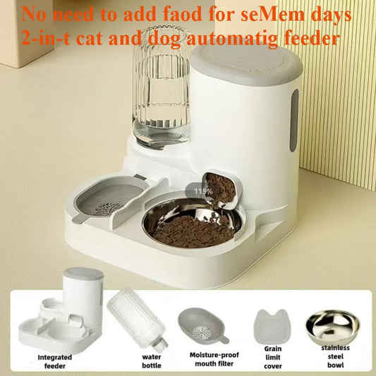 ✨ AutoFeast Pet Bowl – Automatic Food & Water Dispenser for Cats & Dogs Mary's For You