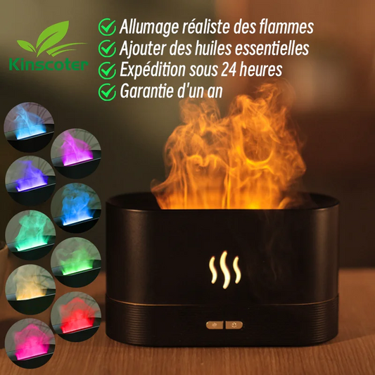 ✨ Kinscoter Aroma Diffuser 🌫️ Ultrasonic Cool Mist & LED Flame Lamp Mary's For You