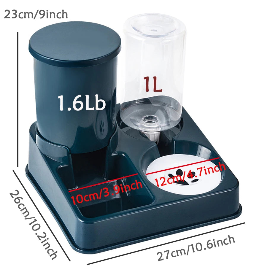 ✨ AutoFeast 2-in-1 Pet Feeder – Gravity Food & Water Dispenser for Cats & Dogs Mary's For You