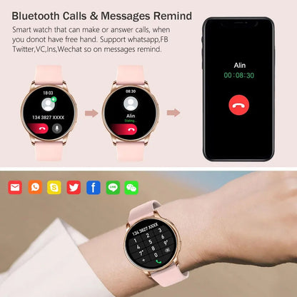 MEVADEN Bluetooth Call Smart Watch Women Custom Dial Watches Men Sport Fitness Tracker Heart Rate Smartwatch For Android IOS Y22 Mary's For You