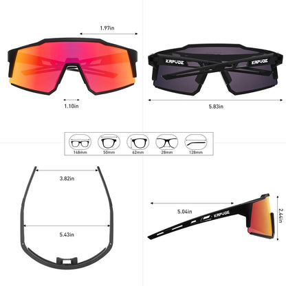 🔥 Kapvoe Cycling Glasses 🚴‍♂️ Polarised UV400 Sport Eyewear Ultra-Light Mary's For You