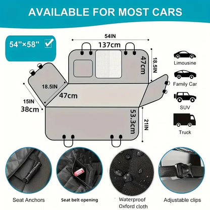 Ideal Car seat Cover, Upgrade Your Car Seats with this Waterproof, Scratch-Resistant Dog Hammock Cover! Mary's For You