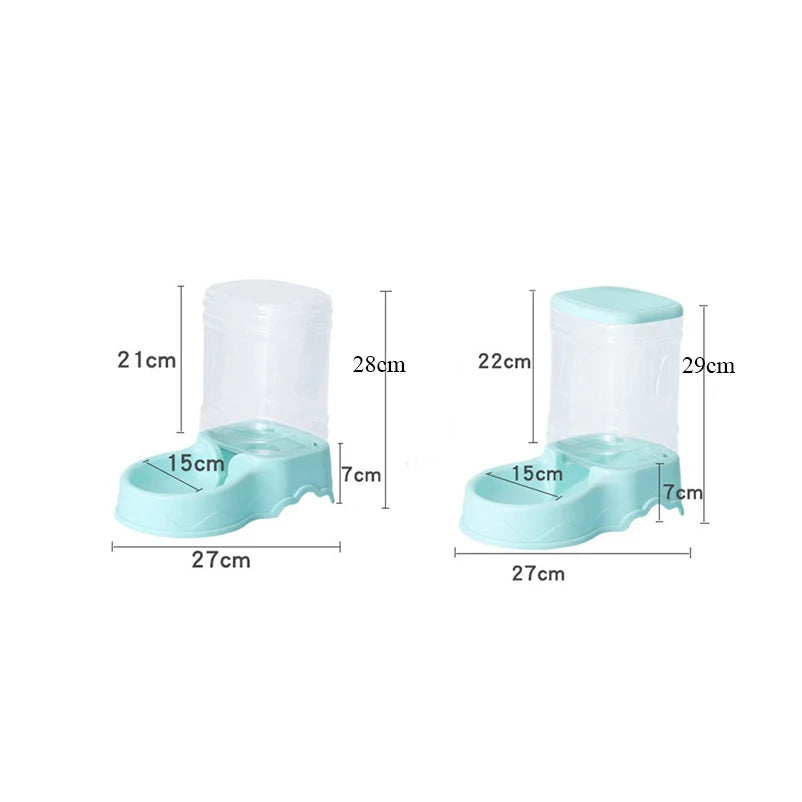 Pet automatic feeder cat drinking water bowl cat bowl dog bowl 3.8L large capacity combination grain storage barrel pet supplies Mary's For You