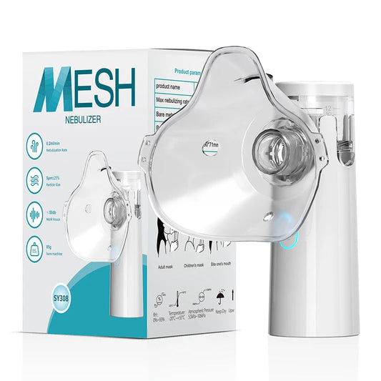 ✨ BreatheEase Portable Mesh Nebuliser – Handheld Inhalator for Adults & Kids Mary's For You