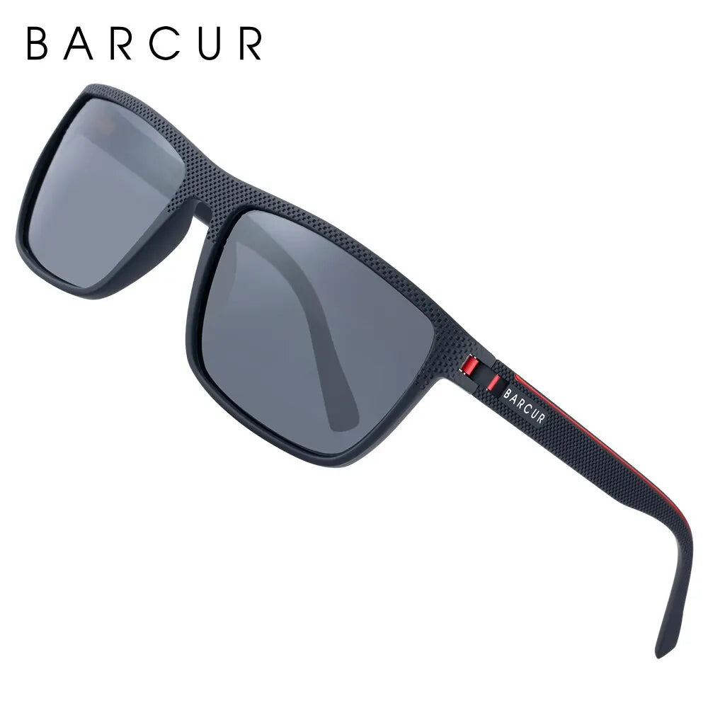 BARCUR Design TR90 Sunglasses Men Polarized Light Weight Sports Sun Glasses Women Eyewear Accessory Oculos UVAB Protection Mary's For You
